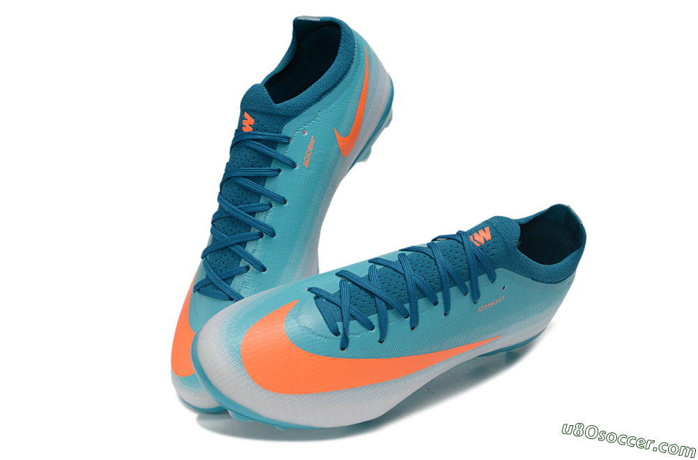 Nike Air Zoom Mercurial Vapor 17 Elite FG Firm Ground Soccer Cleats - Blue/Turquoise Blue/Bright Orange 3