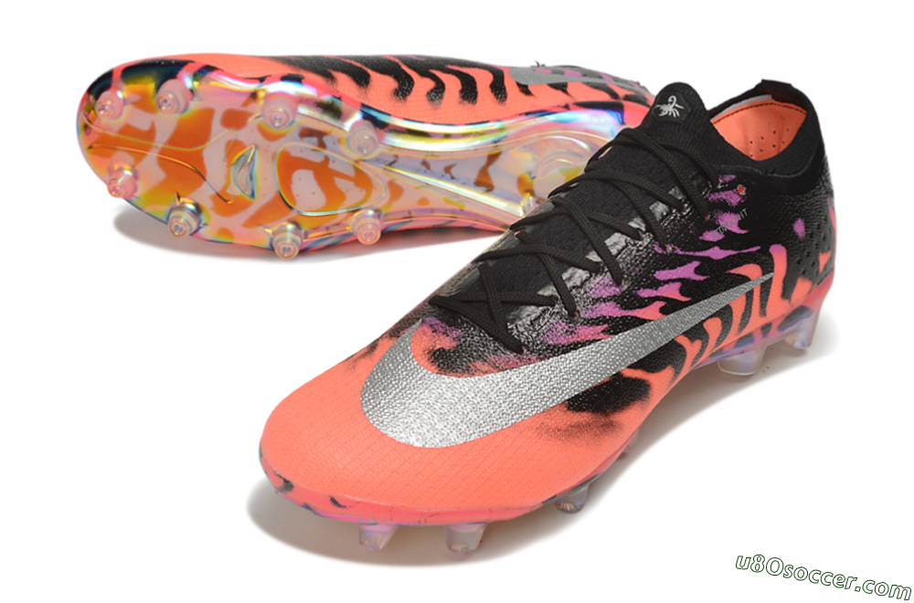 Nike Air Zoom Mercurial Vapor 17 Elite AG Artificial Grass Soccer Cleats - Orange/Sunset Glow/Metallic Silver 3