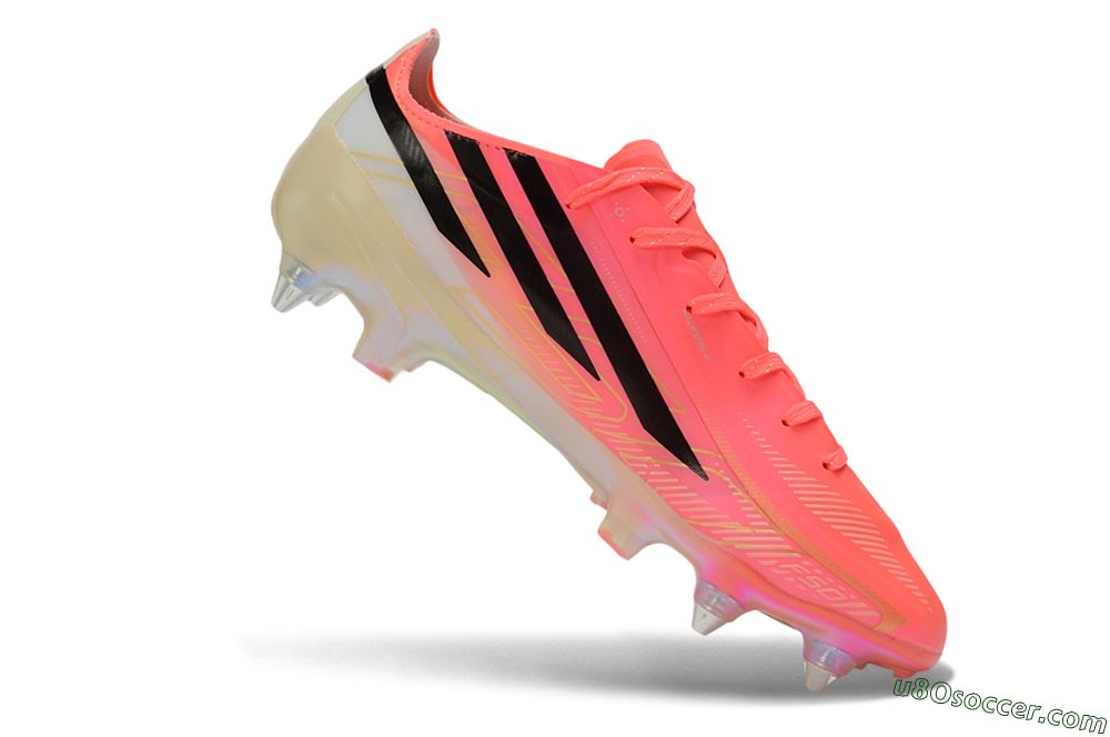 Adidas F50 Hyperfast Elite SG Soft Ground Soccer Cleats - Pink/Solar Pink/Off White 4