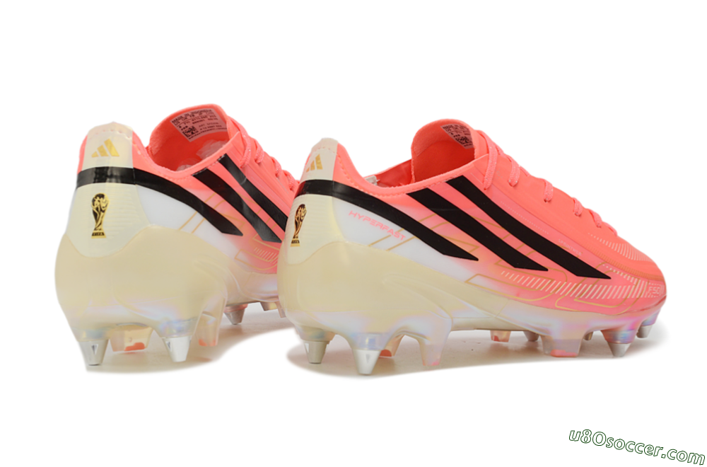 Adidas F50 Hyperfast Elite SG Soft Ground Soccer Cleats - Pink/Solar Pink/Off White 6