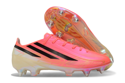 Adidas F50 Hyperfast Elite SG Soft Ground Soccer Cleats - Pink/Solar Pink/Off White