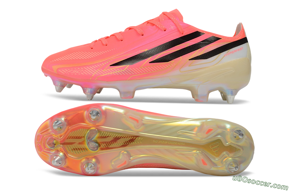 Adidas F50 Hyperfast Elite SG Soft Ground Soccer Cleats - Pink/Solar Pink/Off White 0