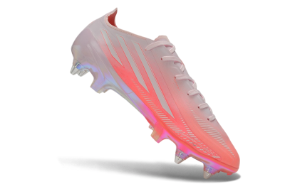 Adidas F50 Hyperfast Elite SG Soft Ground Soccer Cleats - Pink/Sunset Glow/Iridescent Pearl