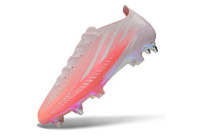 Adidas F50 Hyperfast Elite SG Soft Ground Soccer Cleats - Pink/Sunset Glow/Iridescent Pearl