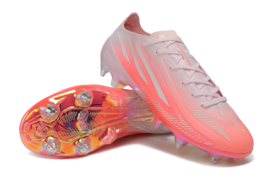 Adidas F50 Hyperfast Elite SG Soft Ground Soccer Cleats - Pink/Sunset Glow/Iridescent Pearl