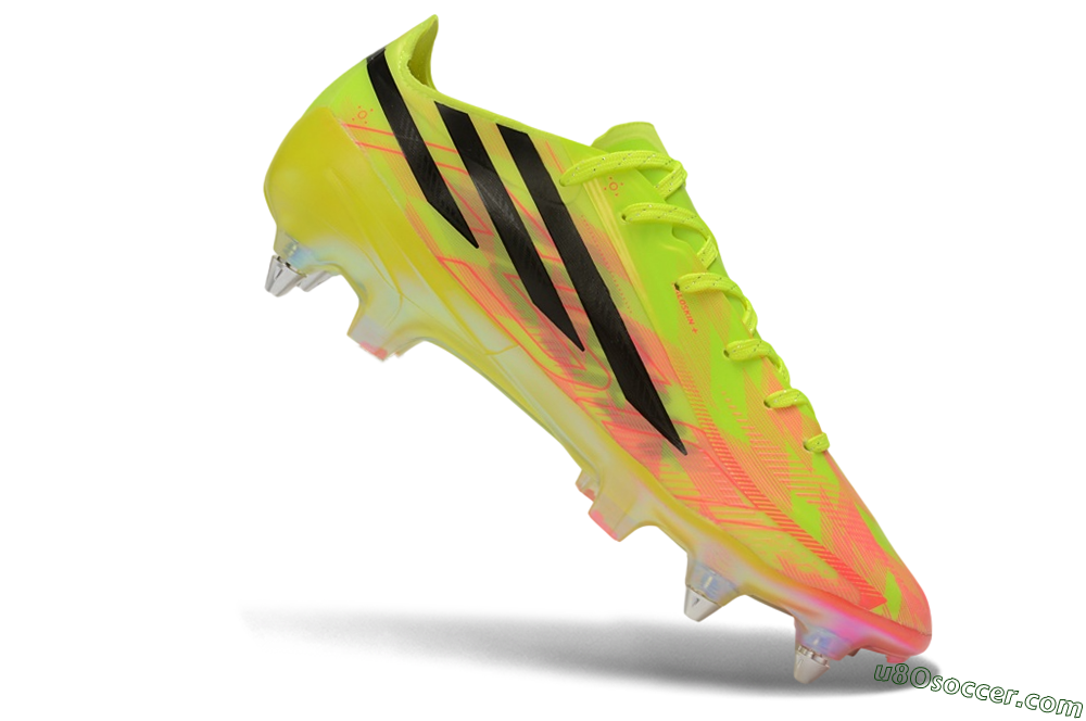 Adidas F50 Hyperfast Elite SG Soft Ground Soccer Cleats - Yellow/Solar Yellow/Lucid Pink 4
