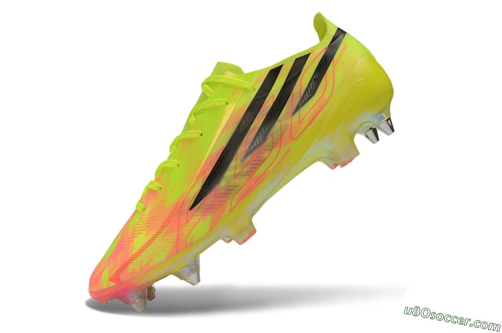 Adidas F50 Hyperfast Elite SG Soft Ground Soccer Cleats - Yellow/Solar Yellow/Lucid Pink 5