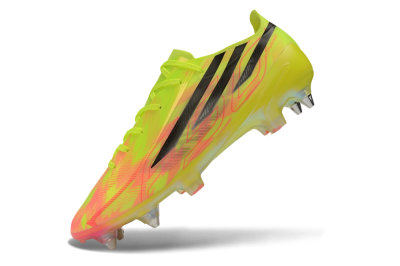 Adidas F50 Hyperfast Elite SG Soft Ground Soccer Cleats - Yellow/Solar Yellow/Lucid Pink