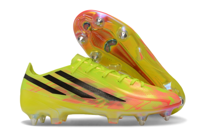 Adidas F50 Hyperfast Elite SG Soft Ground Soccer Cleats - Yellow/Solar Yellow/Lucid Pink