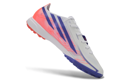 Adidas F50 Hyperfast Elite TF Artificial Turf Soccer Shoes - White/Lucid Blue/Solar Red