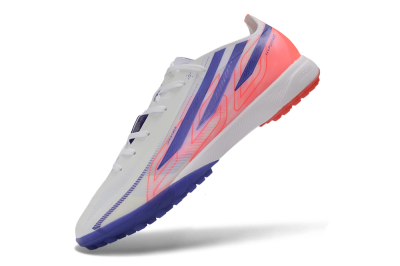 Adidas F50 Hyperfast Elite TF Artificial Turf Soccer Shoes - White/Lucid Blue/Solar Red