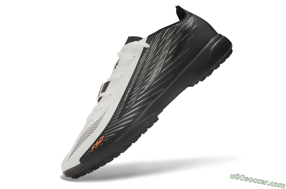 Adidas F50 Hyperfast Elite TF Artificial Turf Soccer Shoes - Black/Core Black/Cloud White 5