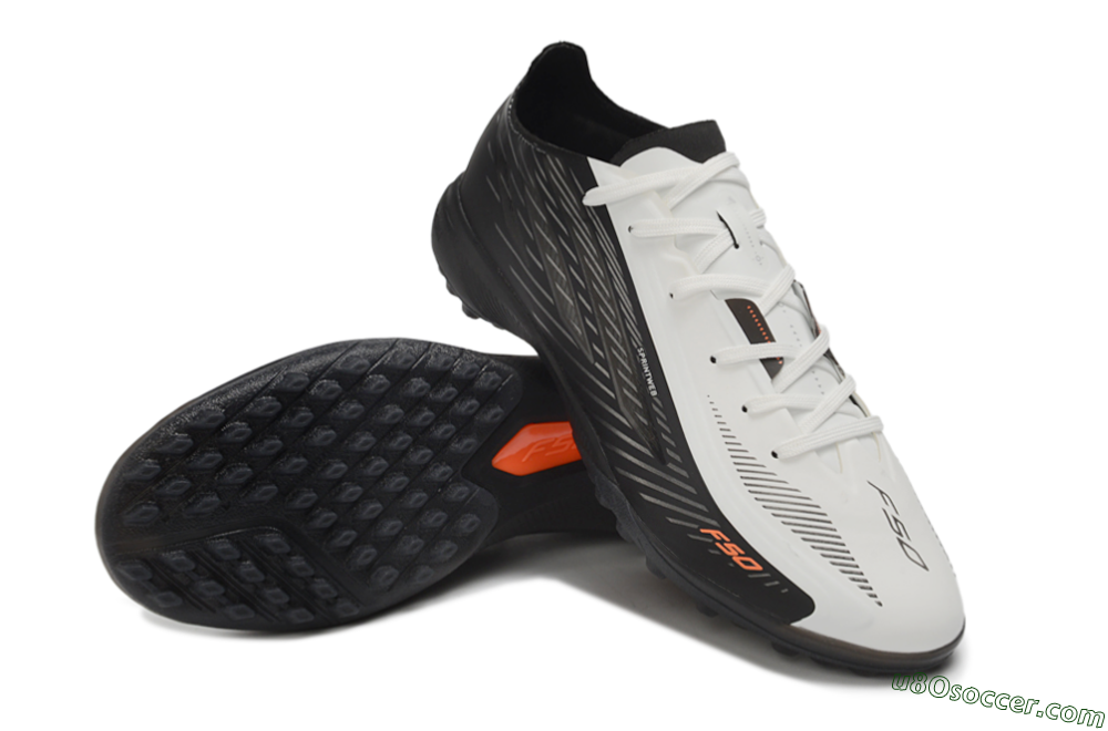 Adidas F50 Hyperfast Elite TF Artificial Turf Soccer Shoes - Black/Core Black/Cloud White 3