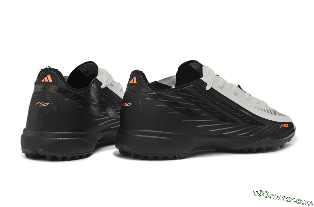 Adidas F50 Hyperfast Elite TF Artificial Turf Soccer Shoes - Black/Core Black/Cloud White 6