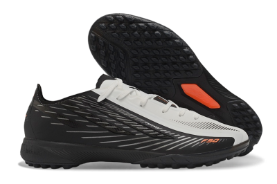 Adidas F50 Hyperfast Elite TF Artificial Turf Soccer Shoes - Black/Core Black/Cloud White