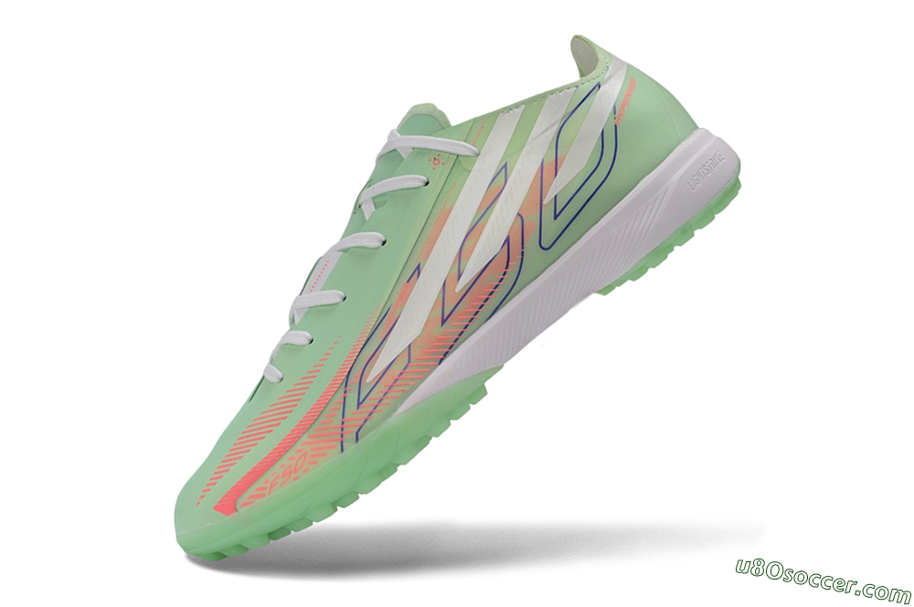 Adidas F50 Hyperfast Elite TF Artificial Turf Soccer Shoes - Green/Mint/Coral 5