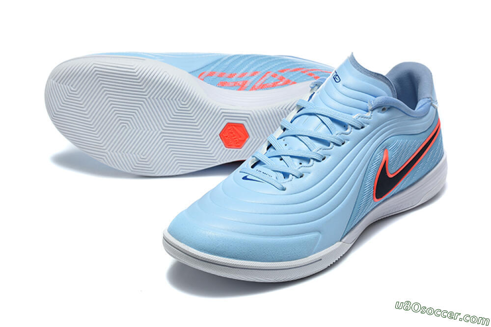 Nike Tiempo Street Gato IC Indoor & Futsal Soccer Shoes - Blue/Baltic Blue/Bright Crimson 3