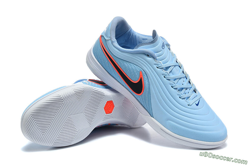 Nike Tiempo Street Gato IC Indoor & Futsal Soccer Shoes - Blue/Baltic Blue/Bright Crimson 4