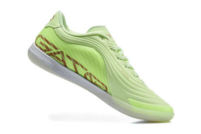 Nike Tiempo Street Gato IC Indoor & Futsal Soccer Shoes - Green/Barely Volt/Metallic Gold