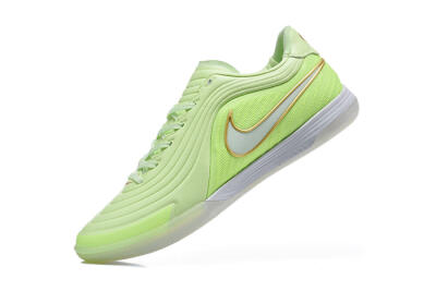 Nike Tiempo Street Gato IC Indoor & Futsal Soccer Shoes - Green/Barely Volt/Metallic Gold