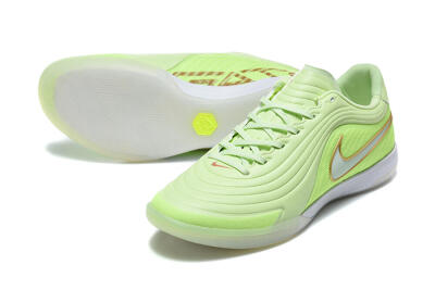 Nike Tiempo Street Gato IC Indoor & Futsal Soccer Shoes - Green/Barely Volt/Metallic Gold
