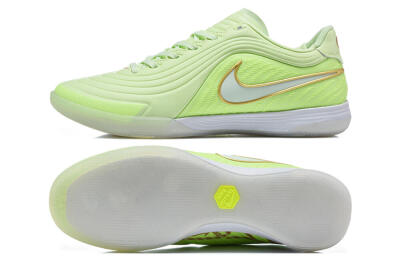 Nike Tiempo Street Gato IC Indoor & Futsal Soccer Shoes - Green/Barely Volt/Metallic Gold
