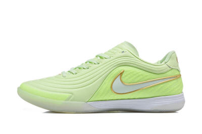 Nike Tiempo Street Gato IC Indoor & Futsal Soccer Shoes - Green/Barely Volt/Metallic Gold