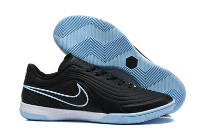 Nike Tiempo Street Gato IC Indoor & Futsal Soccer Shoes - Black/Black/University Blue
