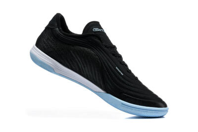 Nike Tiempo Street Gato IC Indoor & Futsal Soccer Shoes - Black/Black/University Blue