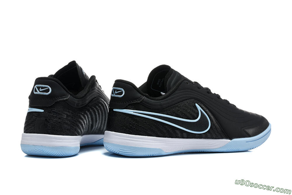 Nike Tiempo Street Gato IC Indoor & Futsal Soccer Shoes - Black/Black/University Blue 9