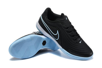Nike Tiempo Street Gato IC Indoor & Futsal Soccer Shoes - Black/Black/University Blue