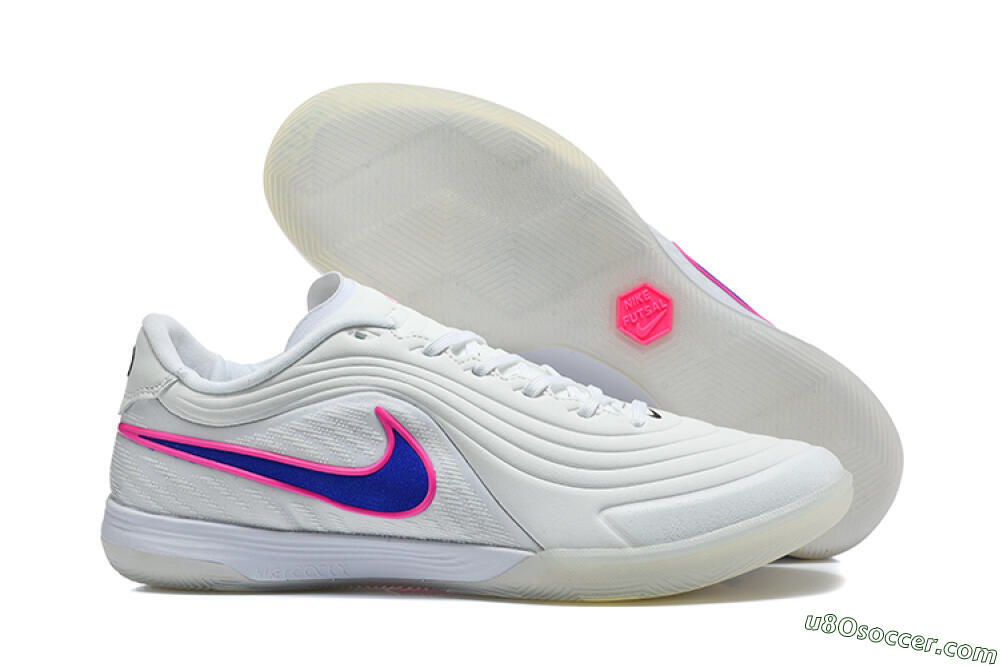 Nike Tiempo Street Gato IC Indoor & Futsal Soccer Shoes - White/Hyper Royal/Hyper Pink 1