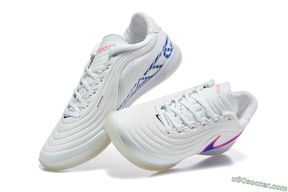 Nike Tiempo Street Gato IC Indoor & Futsal Soccer Shoes - White/Hyper Royal/Hyper Pink 6