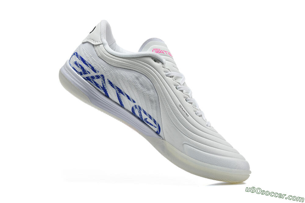 Nike Tiempo Street Gato IC Indoor & Futsal Soccer Shoes - White/Hyper Royal/Hyper Pink 7