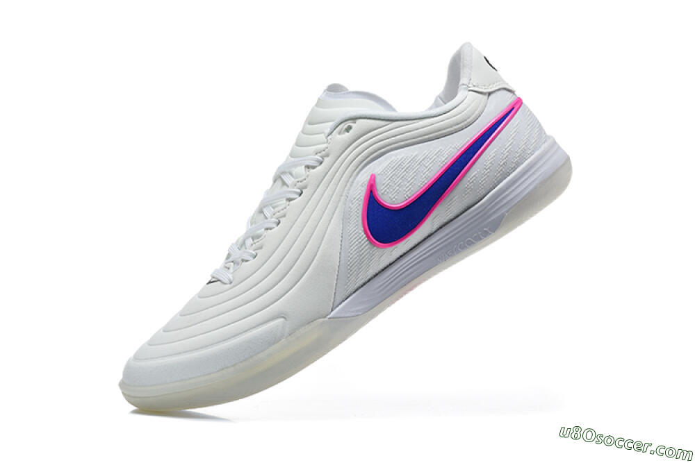 Nike Tiempo Street Gato IC Indoor & Futsal Soccer Shoes - White/Hyper Royal/Hyper Pink 8