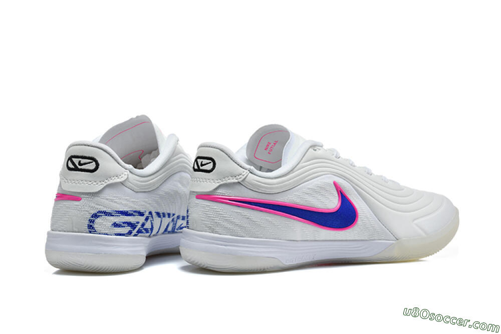 Nike Tiempo Street Gato IC Indoor & Futsal Soccer Shoes - White/Hyper Royal/Hyper Pink 9