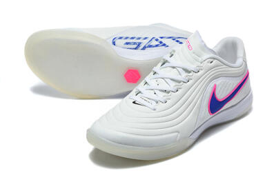 Nike Tiempo Street Gato IC Indoor & Futsal Soccer Shoes - White/Hyper Royal/Hyper Pink