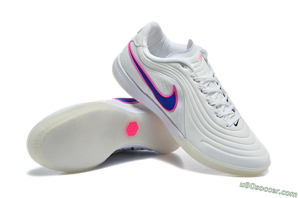Nike Tiempo Street Gato IC Indoor & Futsal Soccer Shoes - White/Hyper Royal/Hyper Pink 4