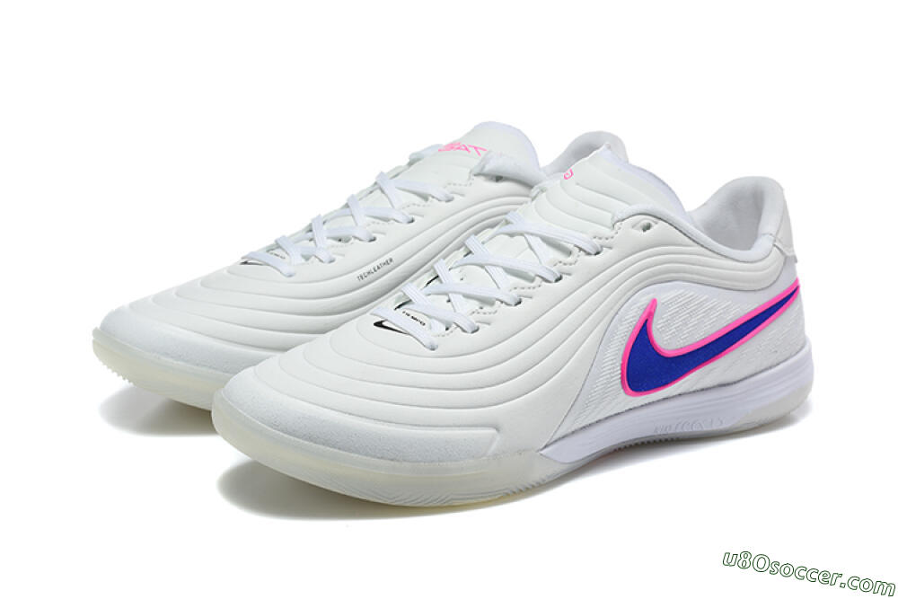Nike Tiempo Street Gato IC Indoor & Futsal Soccer Shoes - White/Hyper Royal/Hyper Pink 5