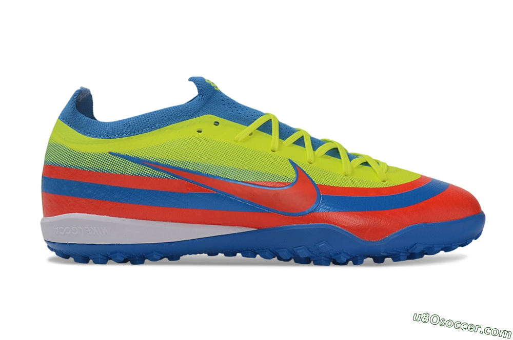 Nike Air Zoom Mercurial Vapor 17 Elite TF Artificial Turf Soccer Shoes - Blue/Volt/Bright Crimson 7