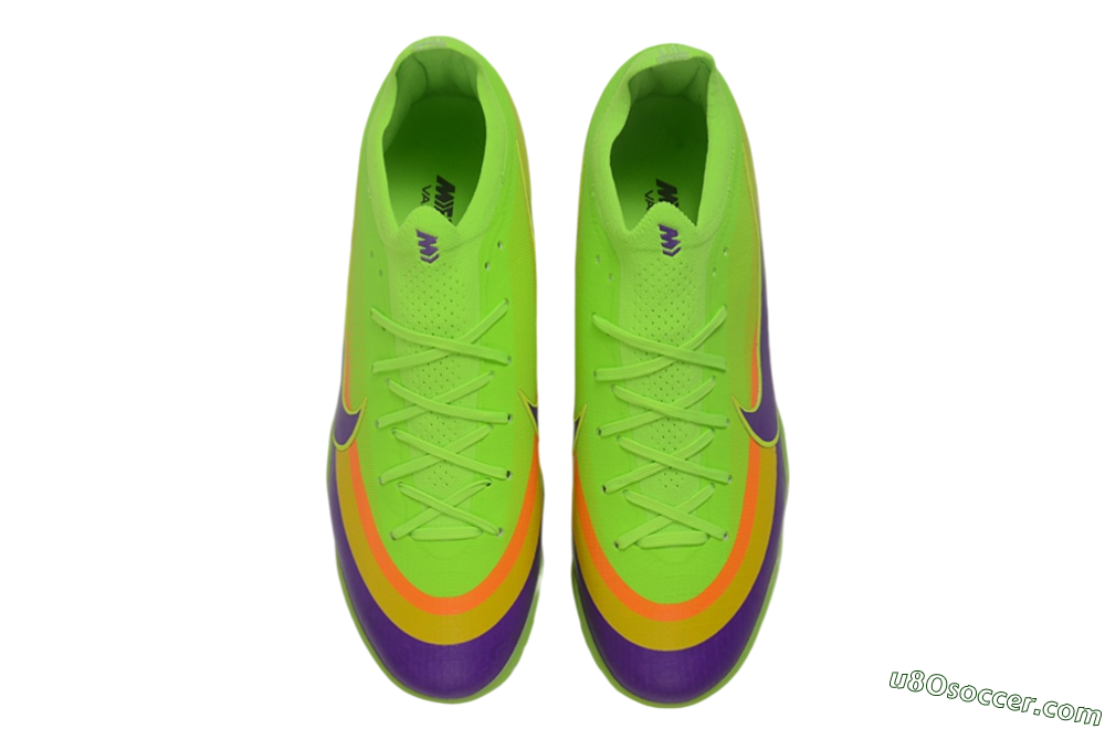 Nike Air Zoom Mercurial Vapor 17 Elite TF Artificial Turf Soccer Shoes - Green/Volt/Purple Pulse 4