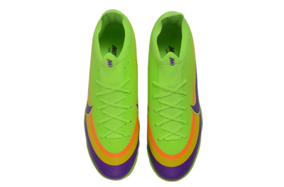 Nike Air Zoom Mercurial Vapor 17 Elite TF Artificial Turf Soccer Shoes - Green/Volt/Purple Pulse
