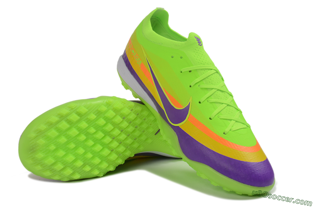 Nike Air Zoom Mercurial Vapor 17 Elite TF Artificial Turf Soccer Shoes - Green/Volt/Purple Pulse 3