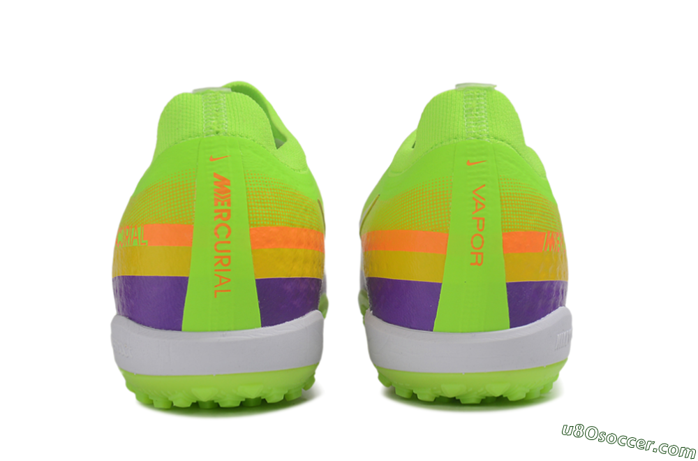Nike Air Zoom Mercurial Vapor 17 Elite TF Artificial Turf Soccer Shoes - Green/Volt/Purple Pulse 5