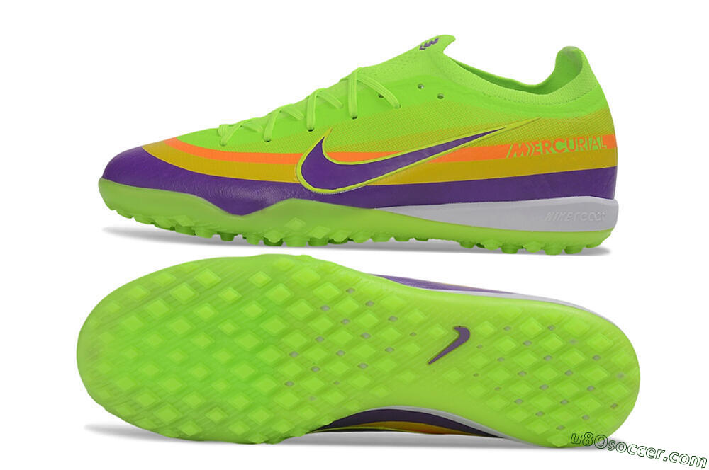 Nike Air Zoom Mercurial Vapor 17 Elite TF Artificial Turf Soccer Shoes - Green/Volt/Purple Pulse 0