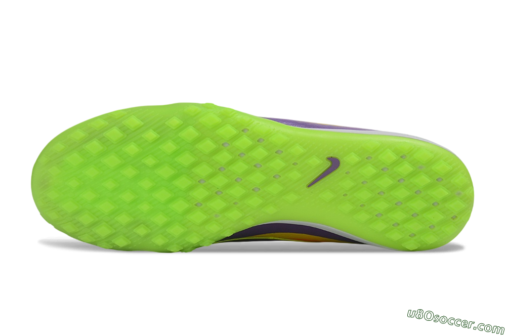 Nike Air Zoom Mercurial Vapor 17 Elite TF Artificial Turf Soccer Shoes - Green/Volt/Purple Pulse 6