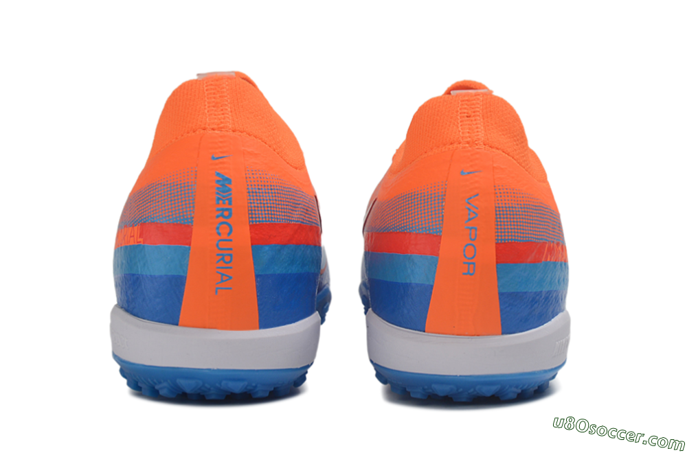 Nike Air Zoom Mercurial Vapor 17 Elite TF Artificial Turf Soccer Shoes - Orange/Bright Orange/Royal Blue 5
