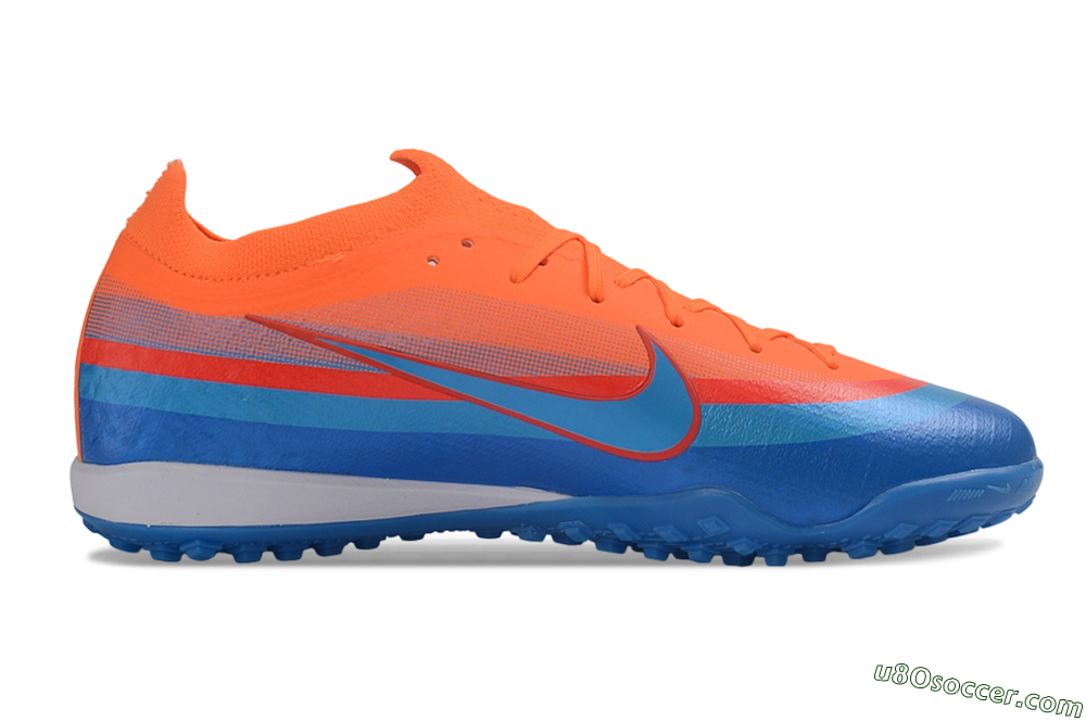 Nike Air Zoom Mercurial Vapor 17 Elite TF Artificial Turf Soccer Shoes - Orange/Bright Orange/Royal Blue 7