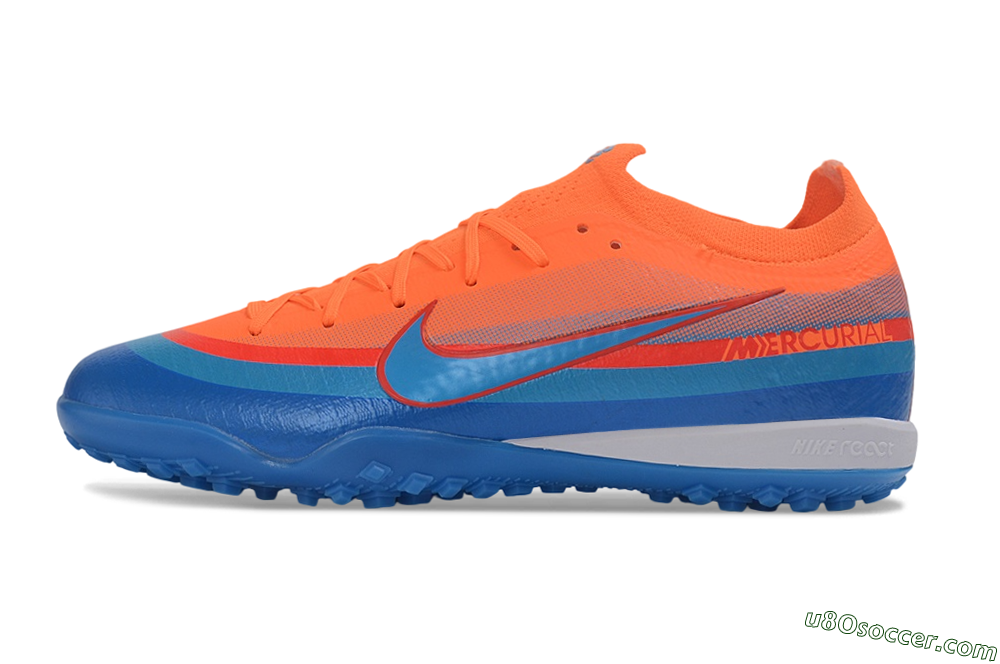 Nike Air Zoom Mercurial Vapor 17 Elite TF Artificial Turf Soccer Shoes - Orange/Bright Orange/Royal Blue 2