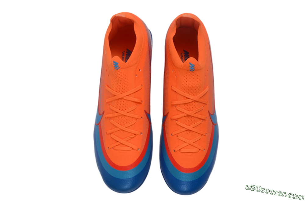 Nike Air Zoom Mercurial Vapor 17 Elite FG Firm Ground Soccer Cleats - Orange/Bright Orange/Royal Blue 4